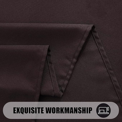 Smiry Rectangle Table Cloth, Waterproof Anti-Scratch Polyester Tablecloth, Decorative Washable Fabric Table Cover for Dining, Buffet, Parties and Outdoor, 52x70, Coffee