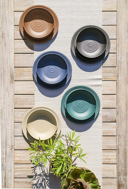 Matte Artisan 8'' Durable Planta Low Bowls, Shatter-Resistant and - Image 3