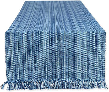 DII Variegated Tabletop Collection, Table Runner, Nautical Blue by DII