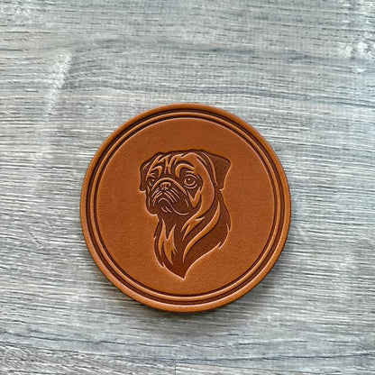 Dog Breed Leather Coasters – Premium Full Grain Table Protectors - Image 5