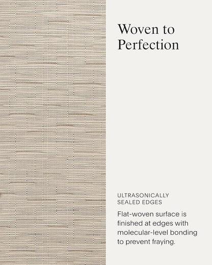 Chilewich Bamboo Placemats Set of 4 - Woven Rectangle Placemats - Reusable, Stain-Resistant, Indoor/Outdoor Tabletop Protection - 19" x 14" - Oat