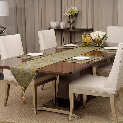 Loom and Mill Luxury Chenille Damask Table Runner 90 inches Long, 13x90 inch - Image 7