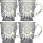 Vintage Hobnail Smoke Glass Mugs Set of 4 – 10oz by Yungala