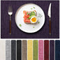 Blue Forest Placemats Set of 8, Dual-Layered Thickened Faux Linen Cloth Place Mats Heat Resistant Machine Washable Wrinkle Free Table Mats Indoor/Outdoor (Purple)