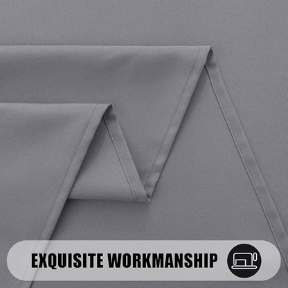 Smiry 4 Pack Rectangle Table Cloth, Waterproof Anti-Scratch Polyester Tablecloth, Decorative Washable Fabric Table Cover for Dining, Buffet, Parties and Outdoor, 60x102, Grey