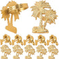 12-Piece Gold Metal Napkin Rings - Palm Tree Metal Napkin Rings Dinner Napkin Holder for Wedding Birthday Valentine's Day Christmas Party Dinner Table Décor - ALPHA Living HOME
