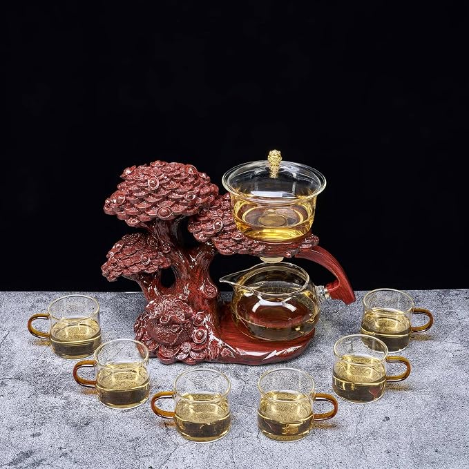 Zurucily Glass Teapot Set with Infuser Semi Automatic Tea Set Magic Teapot - Image 6