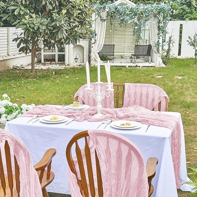 IVAPUPU Pink Table Runner 120 Inches - Image 7