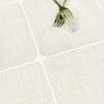 NEWISHER Rustic Embroidered Plaid Cloth Small Table Runner 36 inches | - Image 5