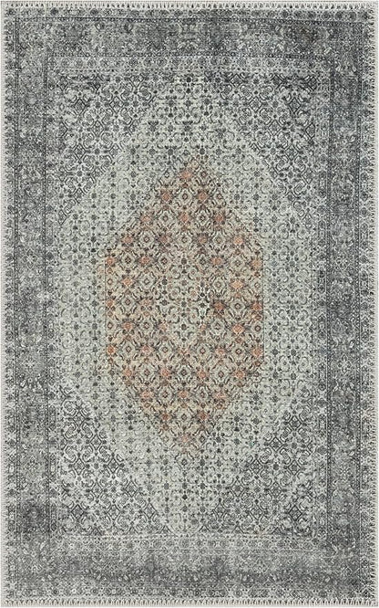 Keen Home Design 2x3 Rug - Machine Washable Entry Rug with Non-Slip Backing, Ideal for Enteryway, Kitchen, Bathroom, Laundry Room - Vintage, Easy Clean, Durable, Low Pile - (2' x 3')