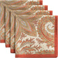 Maison d' Hermine Cloth Napkins Set of 4 100% Cotton Everyday Reusable Square Napkins Cloth Washable, Dinner, Party, Wedding, Restaurant (Kashmir Paisley, 20" x 20")