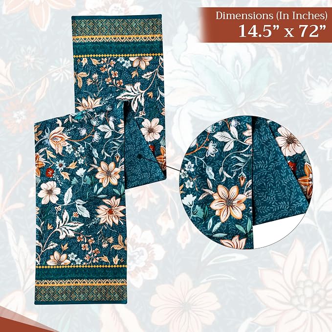 Maison d' Hermine Table Runner 100% Cotton 14.50" x 72" | Table Runners 72 - Image 6