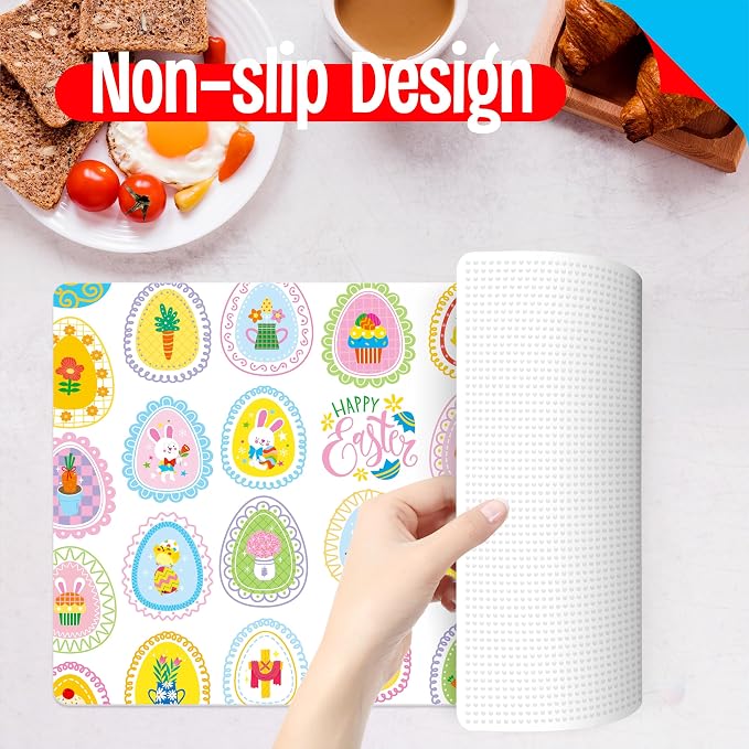 6 Pack Placemats for Kids, Non-Slip Washable Table Mats, Reusable Holiday - Image 3