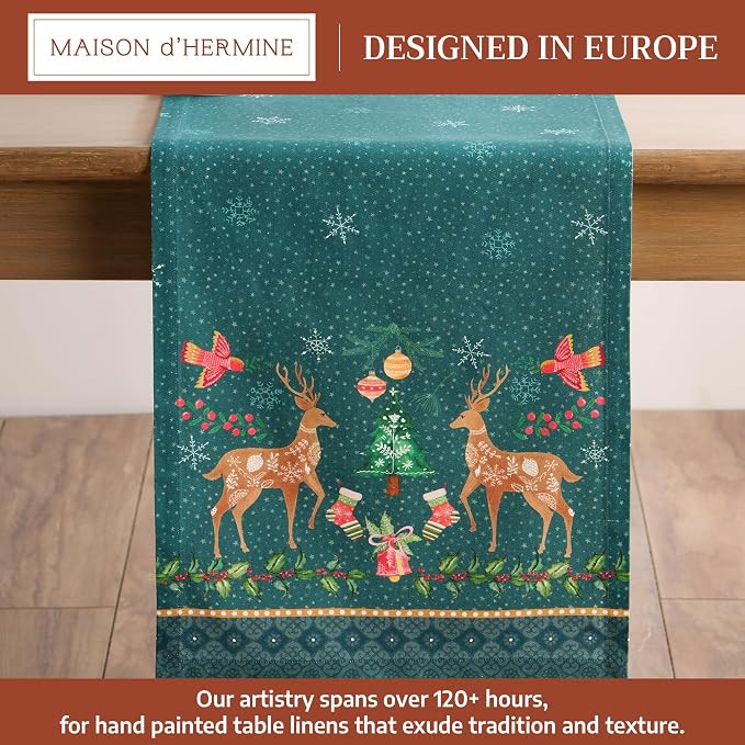 Maison d' Hermine Table Runner 100% Cotton 14.50" x 108" | Table Runners 108 - Image 2