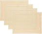 Solino Home Linen Placemats Set of 4 - Classic Hemstitch Beige Placemats 14 x 19 Inch - 100% Pure Linen Table Mats for Spring, Easter