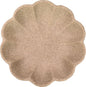 Large Handmade Decorative Bowl decor, Scalloped Pedestal Bowls for Modern Home Decor,Ruffle Decor,Stylish Key Bowl for Entry Table,Decorative Fruit Bowl for Kitchen Counter,Artificial Stone Beige