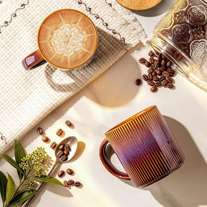 theterra Ceramic Coffee Mugs Set of 6, 14.2 oz Coffee Cups - Image 2