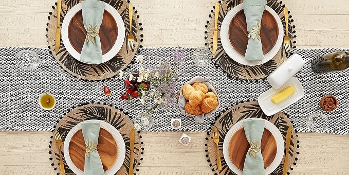 DII Woven Basics Collection 100% Cotton Knit Table Runner - Image 5