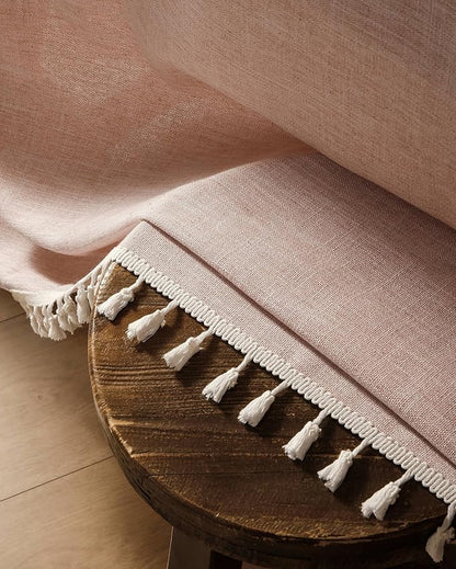 ZeeMart Contrast Linen Table Cloth Rectangle Table Cloths 52x70 Inch Orange, Farmhouse Style Heavy Weight Burnt Orange Fall Tablecloth, Water Resistant Burlap Tablecloths