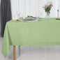 D'Moksha Homes Sage Green Linen Tablecloth for Rectangle Tables 60 x 144 Inch - 100% Pure Linen Green Table Cloth - Classic Hemstitch, Machine Washable Dining Tablecloth for St Patricks Day, Easter