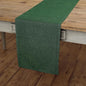 Solino Home Linen Table Runner 36 Inches - 100% Pure Linen Forest Green Table Runner 14 x 36 Inch Ideal for Dresser and Coffee Tables - Athena - Winter, Easter, St Patricks Day