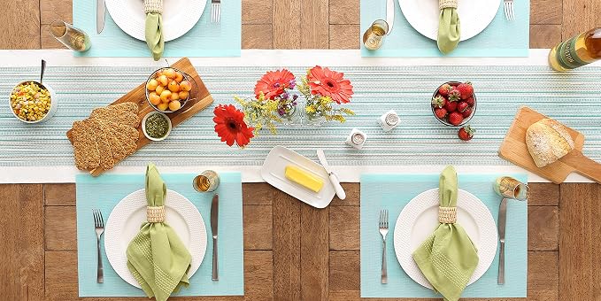 DII PVC Tabletop Collection Woven Indoor/Outdoor, Placemat Set, 6 Piece - Image 6