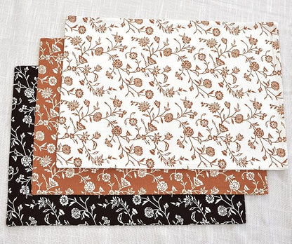Floral Placemats Flowers Botanical Design Rustic Vintage Rectangular Washable - Image 5