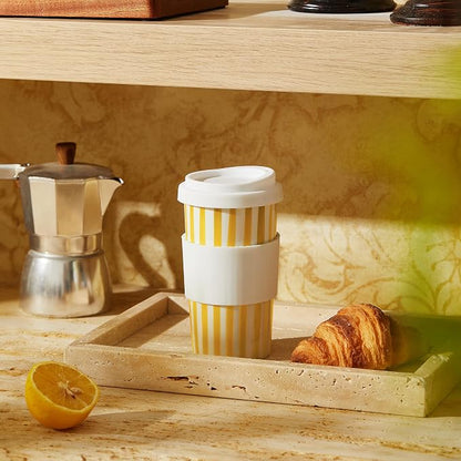 Ceramic Travel Mug with Lid – Cute Coffee Cup - Image 6