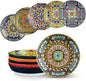 vancasso 32 Oz Pasta Bowls Set of 6, Ceramic Bohemian Soup Salad Bowls | by vancasso