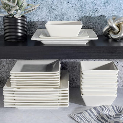 Gibson Home Zen Buffet Hard Square Porcelain Chip and Scratch Resistant - Image 4
