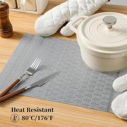 Leetaltree Lunar Grey Placemats Set of 8 - Image 4