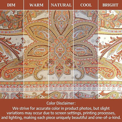 Maison d' Hermine Table Cloth Rectangle Table 100% Cotton 54 x 72 Inches Tablecloth Reusable Decorative Everyday Use for Dining Room, Farmhouse, Home, Party, Festive & Wedding - Kashmir Paisley