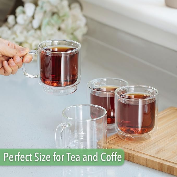 BTaT- Double Walled Stackable Espresso Cups, 5 oz, Double Wall Insulated - Image 8