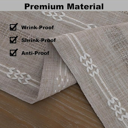 Gernaice Boho Table Runner, Embroidered Cotton Linen Farmhouse Table Runners - Image 4