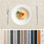 FROMHEART Faux Leather Placemats Set of 8–Waterproof,Heat/Oil Stain-Resistant PU Table Mat–Reversible,Non-Slip,Easy to Clean Place Mats for Kitchen,Dining,Indoor/Outdoor,(Beige,11.8" x 17")