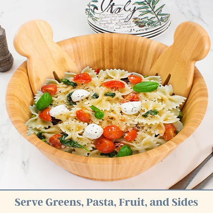 Totally Bamboo Salad Hands, Wood Salad Tongs Alternative - Image 5