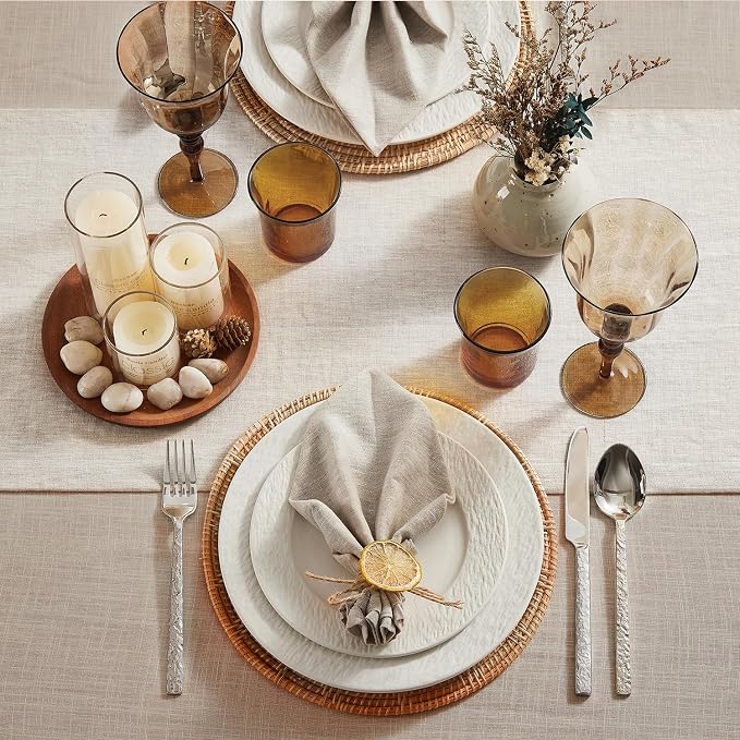 100% French Linen Table Runner 90", 210GSM Heavyweight Artisanry, Crease-Free - Image 4