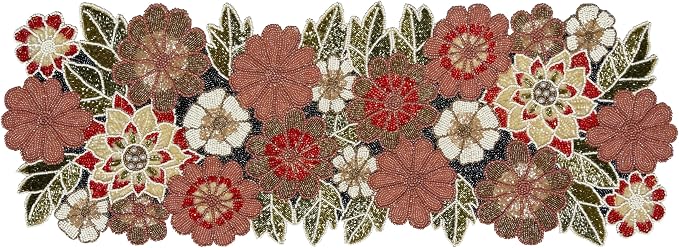 Beaded Table Runner Decorative Hand Glitz Rustic Farmhouse by byHomeDecorativeProduct