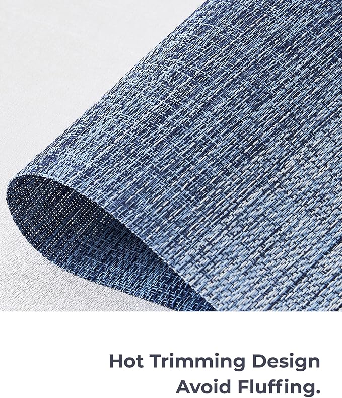 Leetaltree Gradient Blue Woven Placemats Set of 8 - Image 7