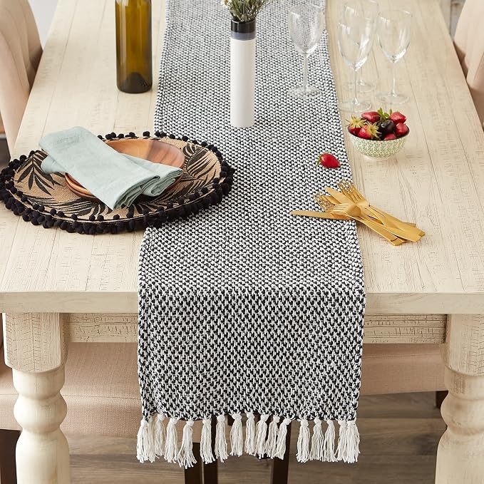 DII Woven Basics Collection 100% Cotton Knit Table Runner - Image 5