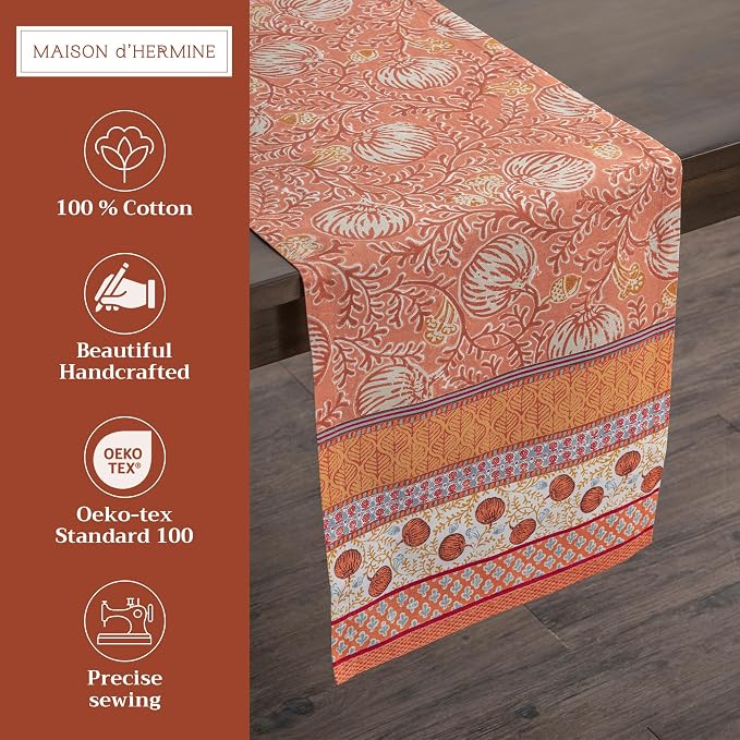 Maison d' Hermine Table Runner 100% Cotton 14.50" x 108" | Table Runners 108 - Image 2