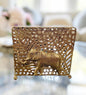 Bronze Elephant Tabletop Napkin Holder | Metal Freestanding Vertical Tissue Paper Servilleta Dispenser Organizer Letter Holder | Home Kitchen Restaurant Hotel Party Dining Table Décor