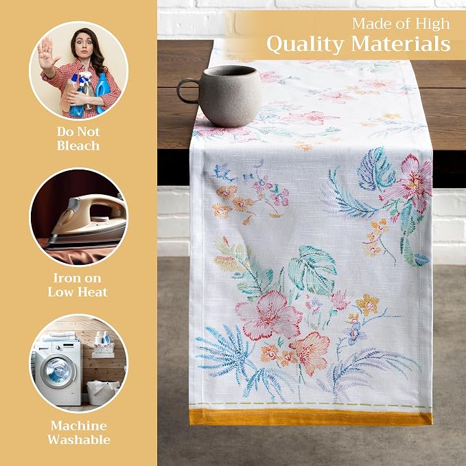Maison d' Hermine Table Runner 100% Cotton 14.50" x 108" | Table Runners 108 - Image 3