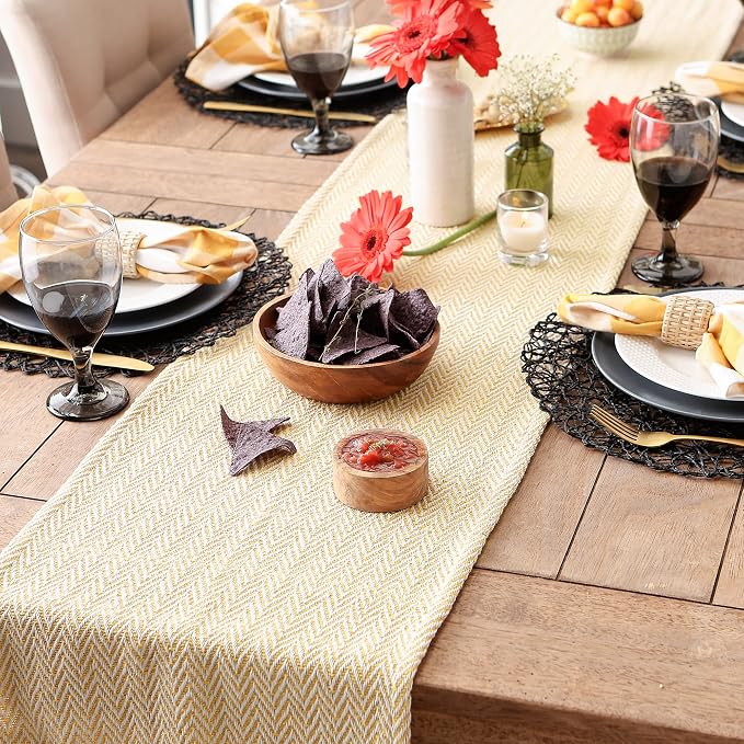 DII Woven Basic Tabletop Collection, Chevron Table Runner - Image 3