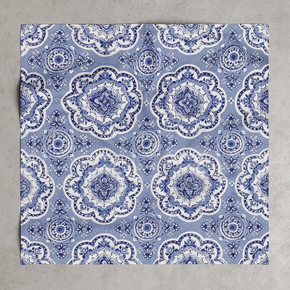 Maison d' Hermine Cloth Napkins Set of 4 100% Cotton Everyday Reusable Square Napkins Cloth Washable Dinner Party Wedding Restaurant Valentines Day Decorations Spring/Summer(Melodie Bleue, 20" x 20")