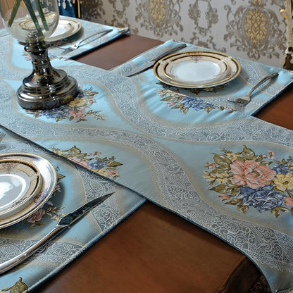 Extra Luxury Velvet Blue Table Runner 120 Inches Long - Image 4
