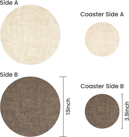 Fyvva Placemats Set of 12, Stain & Scratch Resistant, - Image 2