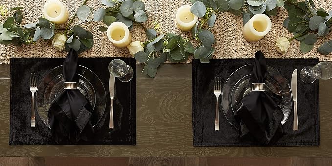 DII Velvet Collection Tabletop, Placemat Set - Image 2
