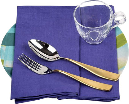 Urban Villa Cloth Napkins Set of 12 20x20 Inches 100% Cotton Napkins Cloth Washable Soft Durable Reusable Absorbent Table Dinner Napkins Cloth for Hotel Lunch Restaurant Weddings Parties-Multi Color