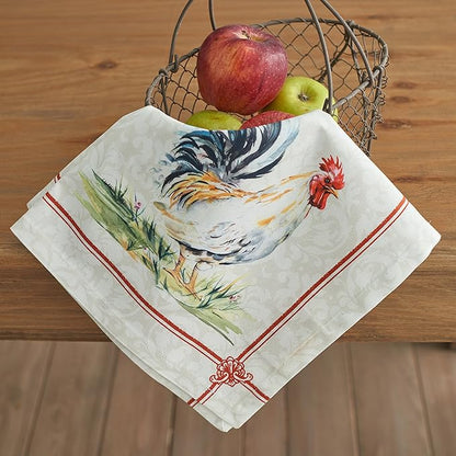 Maison d' Hermine Cloth Napkins Set of 4 100% Cotton Everyday Reusable Square Napkins Cloth Washable, Dinner, Party, Wedding, Restaurant, Spring/Summer (Campagne, 20" x 20")